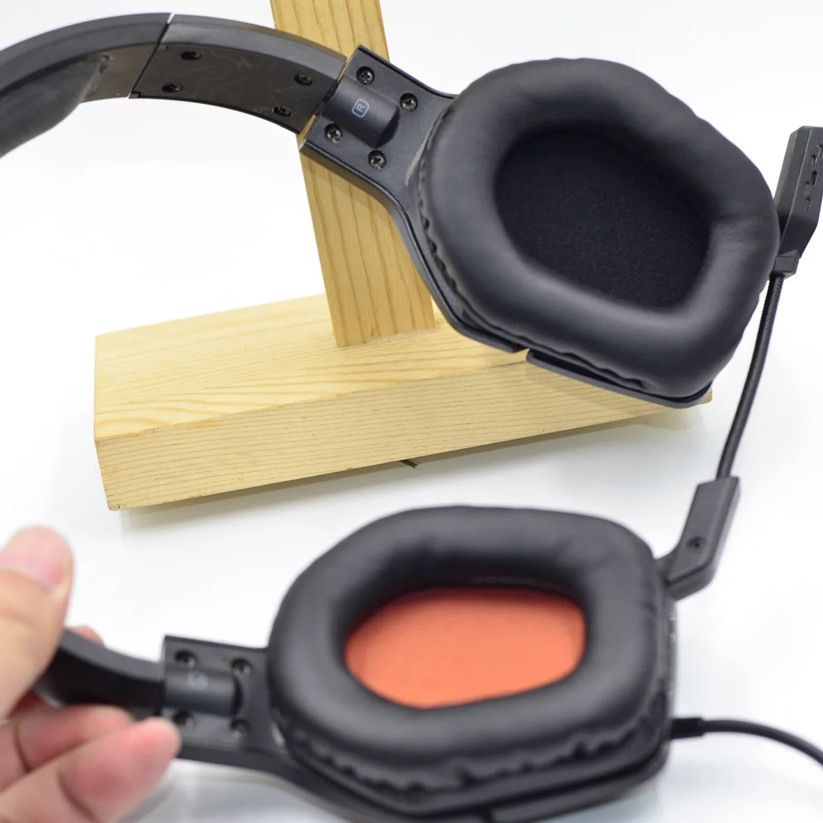 Tritton 트리거/발사기/프라이머 xbox 헤드폰 용 TMOWUK 이어 패드 메모리 폼 이어 쿠션 이어 패드 가죽 케이스 귀마개