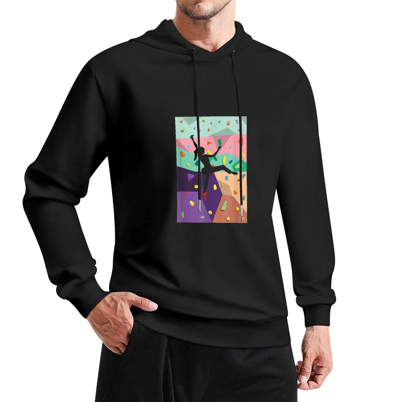 Cute Colorful Rock Climbing Bouldering Wall Pullover Hoodie autumn clothes hoodies for men