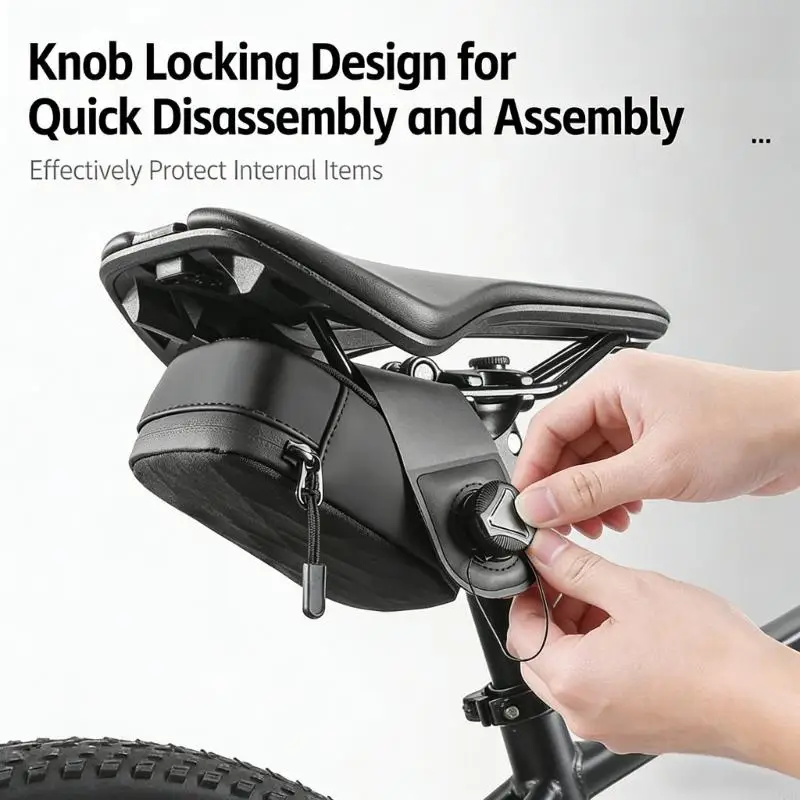

Road Bike Saddles Bag Road Bike Cycling Tail Bag Small Bike Pouches Easy Install JOME