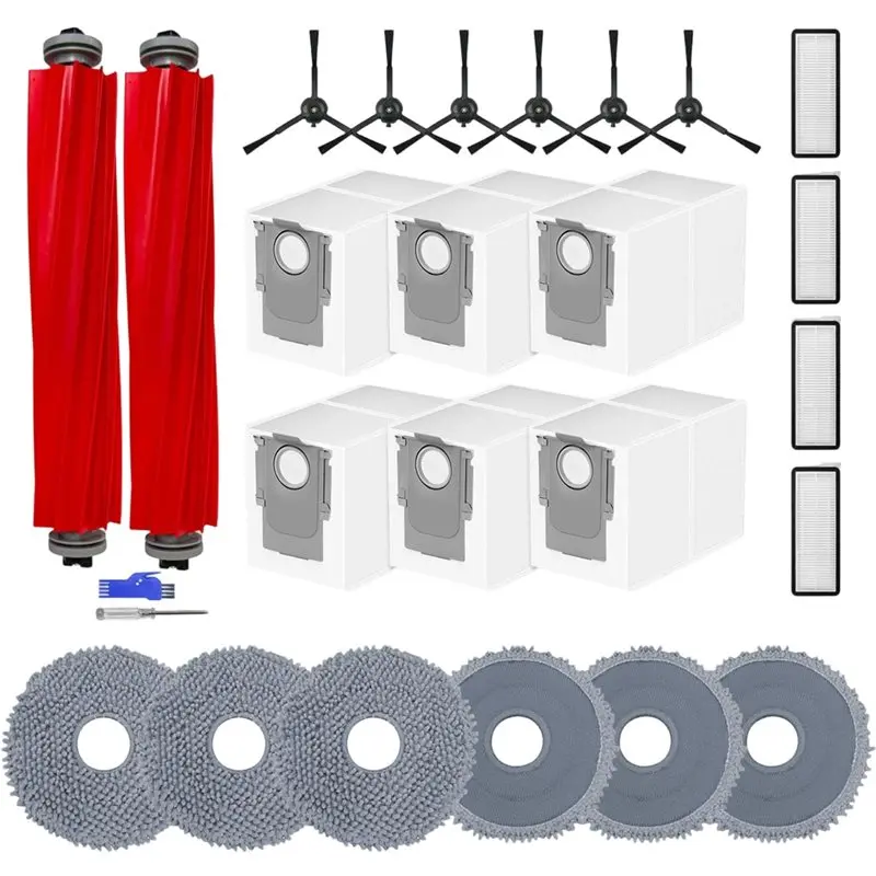 [NEWA66Z!】 For Roborock Replacement Parts Vacuum Cleaner Kit Mop Pads And Dust Bags