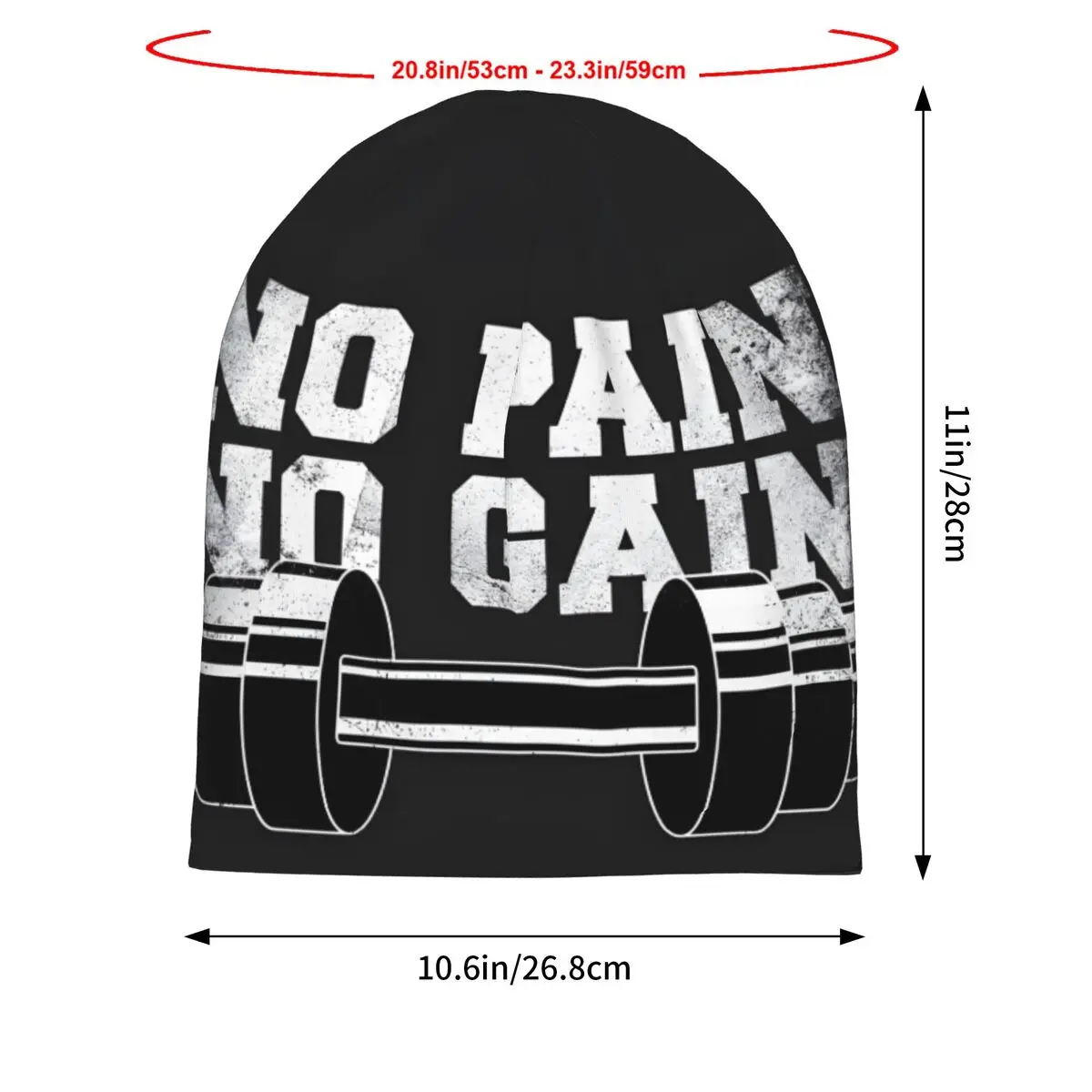 No Pain No Gain Unisex Bonnet Thin Hiking Hats Double Layer Hat Breathable Caps