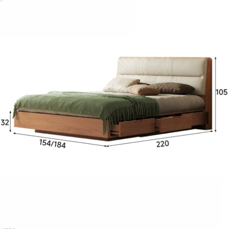 180x200cm Storage Beds Queen Size Adults Cloud Space Saving Floor Beds Upholstered Box Wooden Cama De Casal Furniture Bedroom