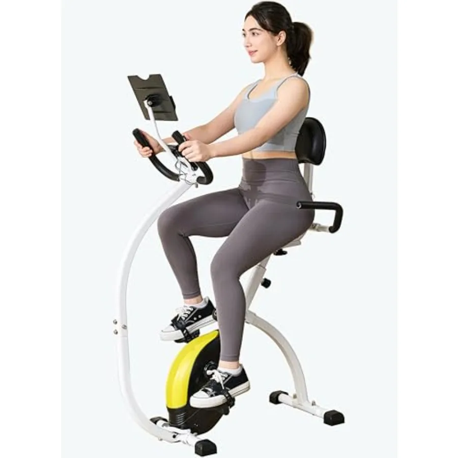 

Складной велотренажер с высокой спинкой и магнитным сопротивлением для домашних тренировок, черный/серебристый/синий - единый размер-Mu