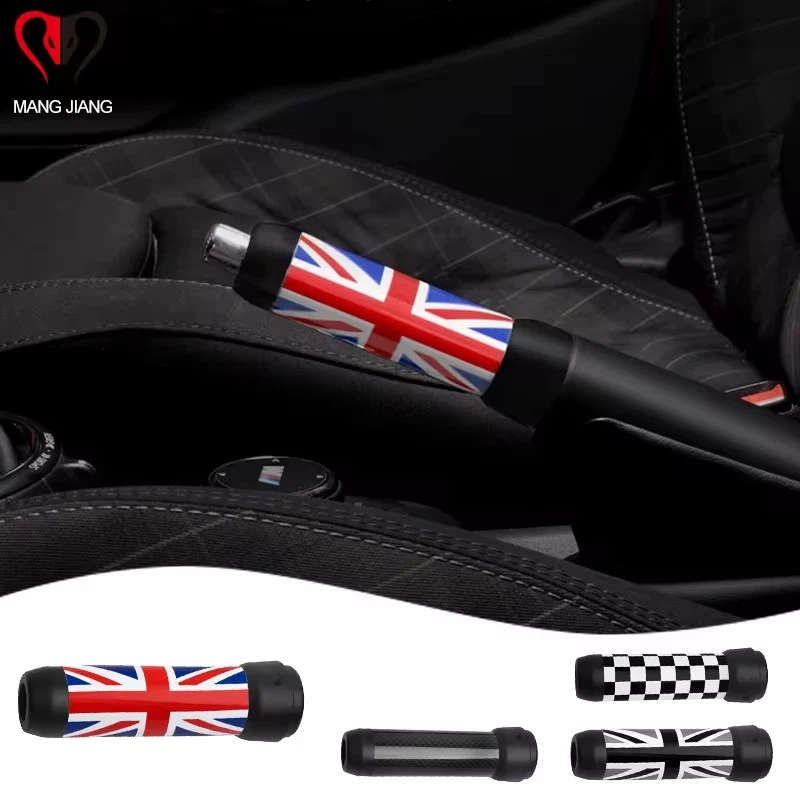 Car Handbrake Cover For Mini Cooper F55 F56 F57 R55 R56 R57 Carbon Fiber Alloy Protect Case Interior Decoration Accessories