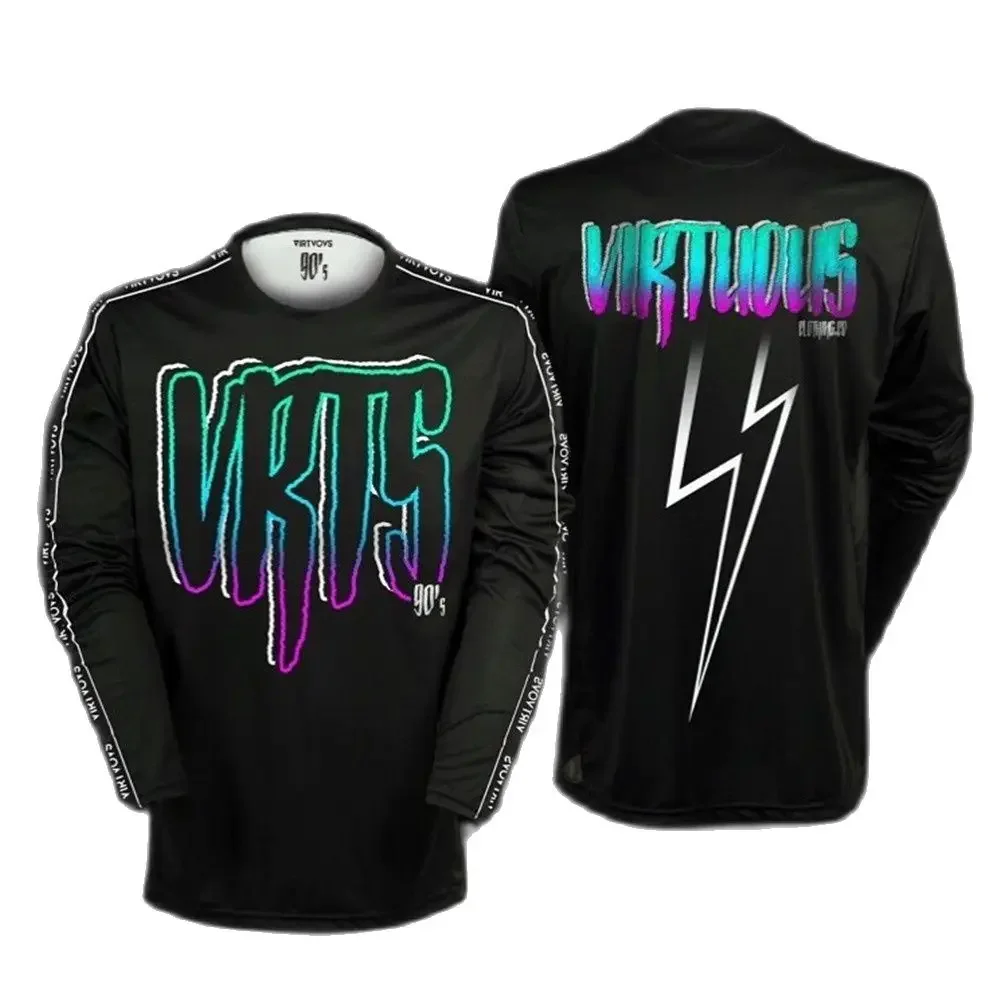 

Virtuous Vrts Enduro Майки для скоростного спуска на горном велосипеде Mx Мотокросс BMX Racing Джерси Dh с длинным рукавом Одежда для велоспорта Mtb Fox Футболка