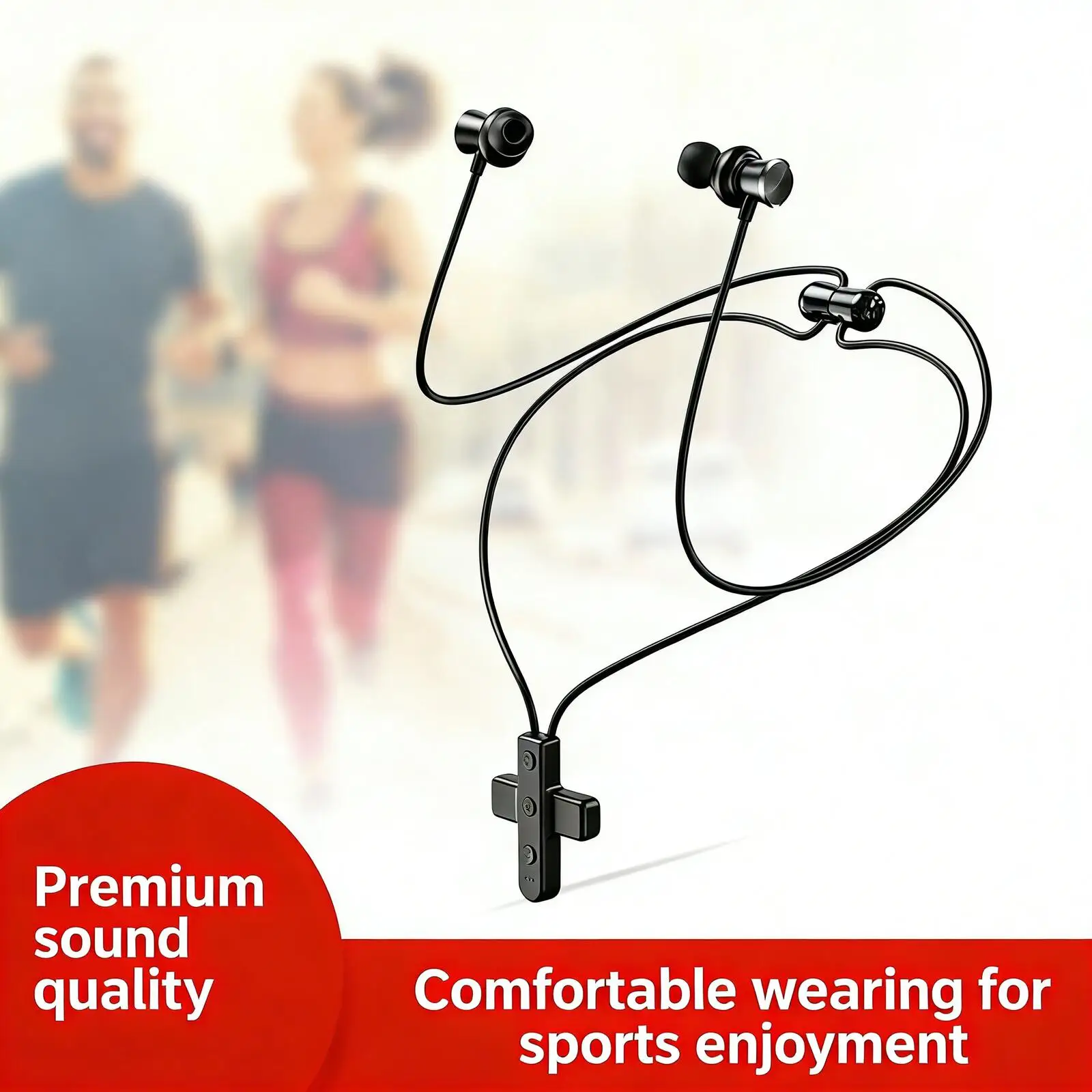 

Cross Shape Pendant Neckband Bluetooth Earphones HiFi Stereo Long Battery Life Noise Reduction Support TF Card Sports Headset