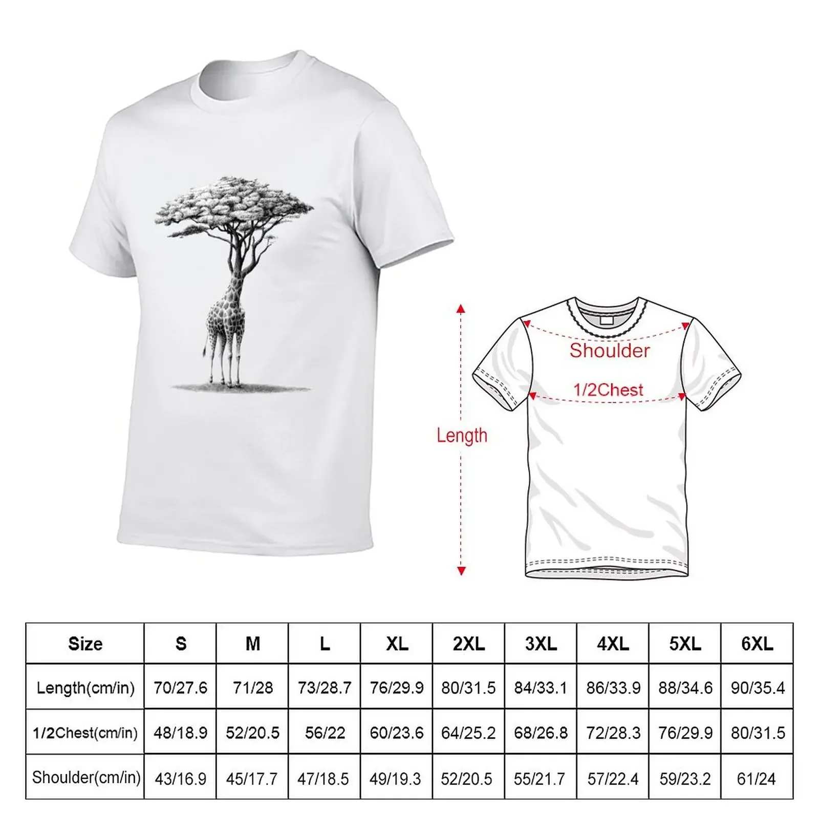 giraf tree T-Shirt anime t shirts sweat man clothes essential t shirt men t shirts