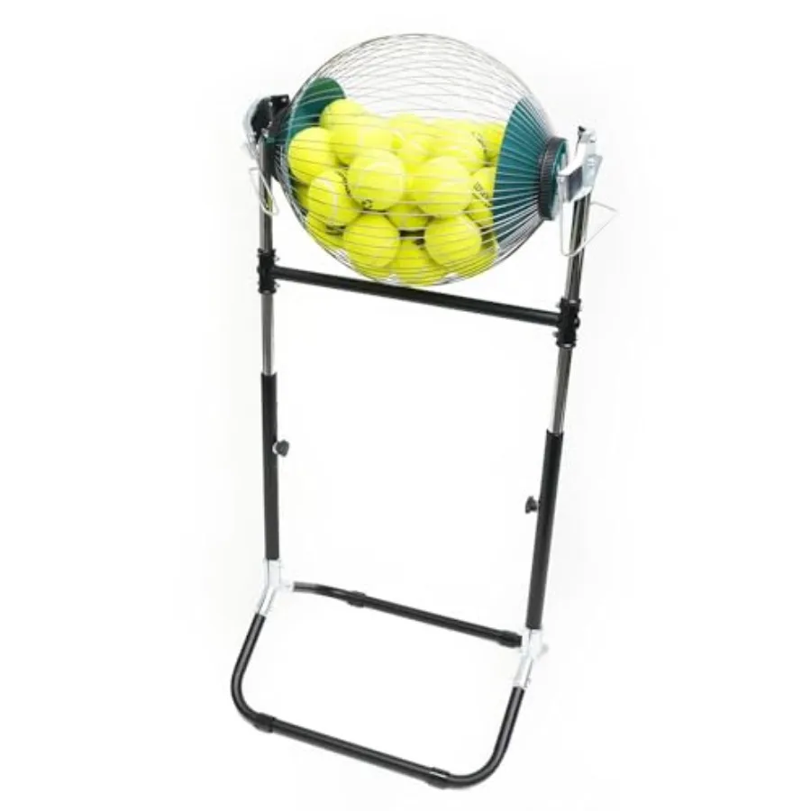 Tennis and Pickleball Hopper and Ball Collector: All-in-One, 5 Adjustable Heights, Holds up to 60 Tennis Balls or 30 Pickleball