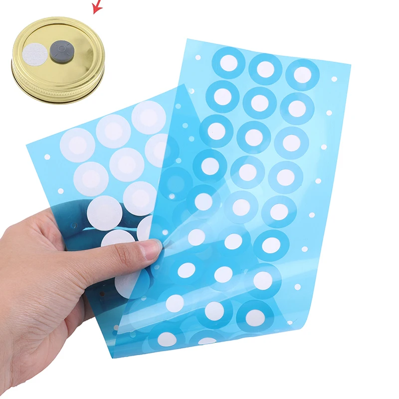 48Pcs/sheet 20mm Filter Paper Sticker For Under Wide Mouth Jar Lid Mushroom Cultivation Supplies Accessories