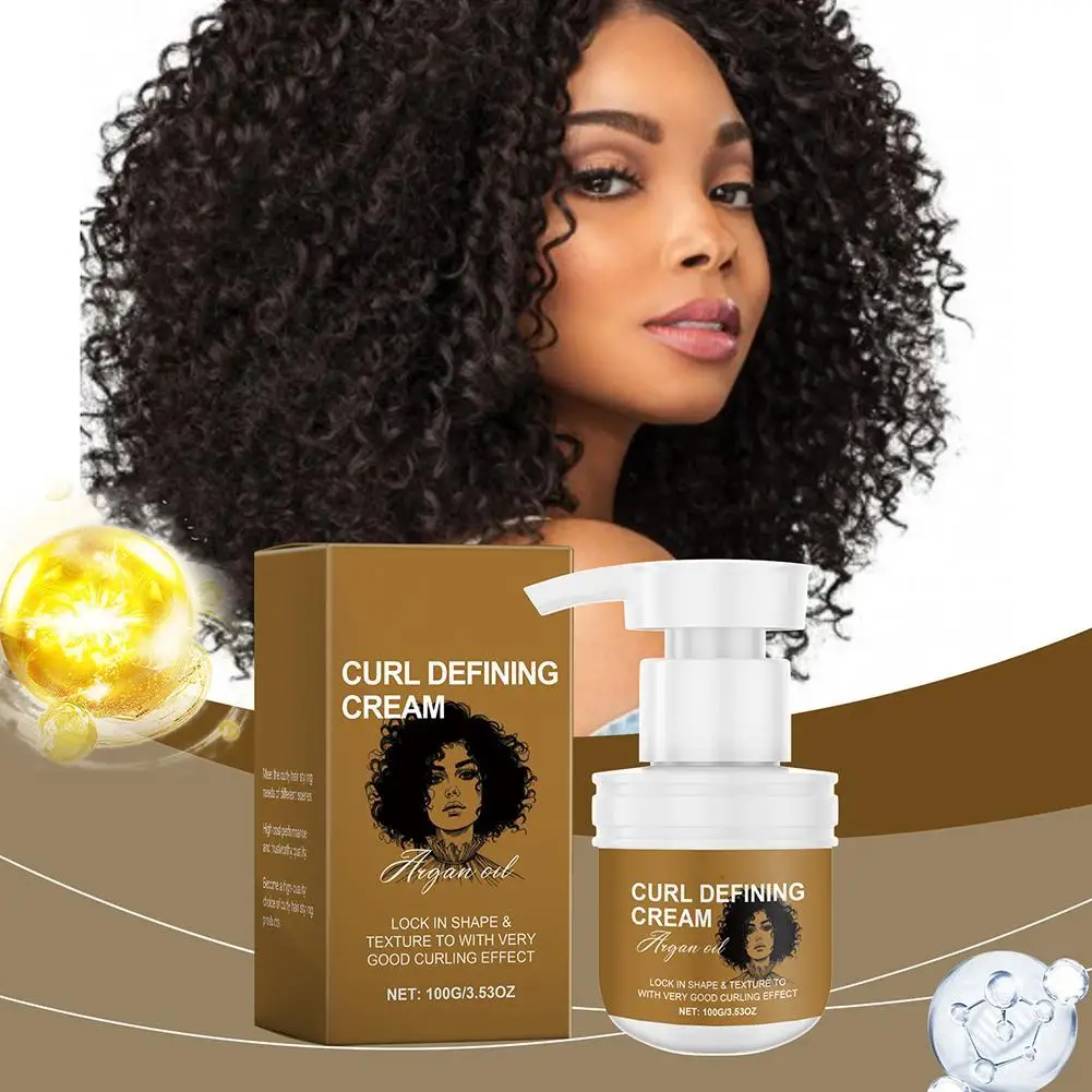 

Defining Styling Hair Cream Anti Frizz And Dry Hair, Moisturize & Define Bouncy Cream Shine Hair Styling Lotion 100g