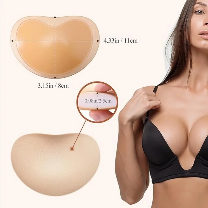 Imbottiture per reggiseno in Silicone inserto per reggiseno autoadesivo cuscinetti per l'aumento del seno adesivi rimovibili sollevatore per il seno per costume da bagno Bikini