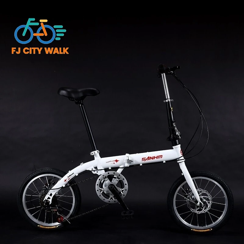 

FJ 16 Inch Classic Folding Mini Portable Durable Carbon Metal Adult And Children's Small Wheel Variable Speed Disc Brake Bicycle