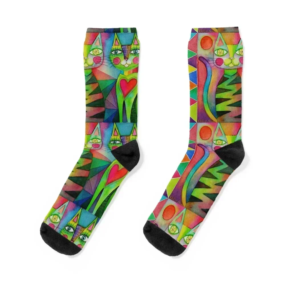 

3 colourful cats Socks Crossfit christmass gift designer ankle Socks For Men Women's