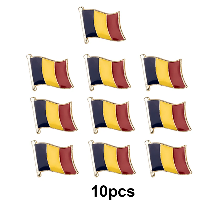 10/50/100 قطعة مجموعة تشاد العلم التلبيب دبوس العلم شارة بروش دبابيس شارات