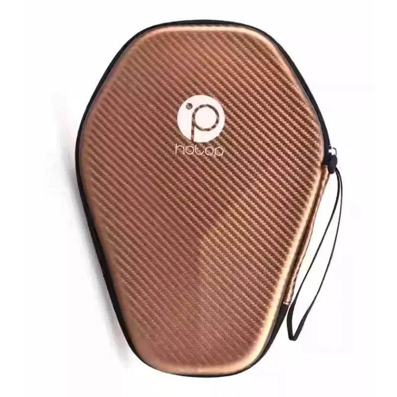 غطاء مضرب تنس الطاولة السداسي المحمول المقاوم للماء غلاف صلب مجداف بينغ بونغ حقيبة تخزين واقية لملحقات المضرب #4