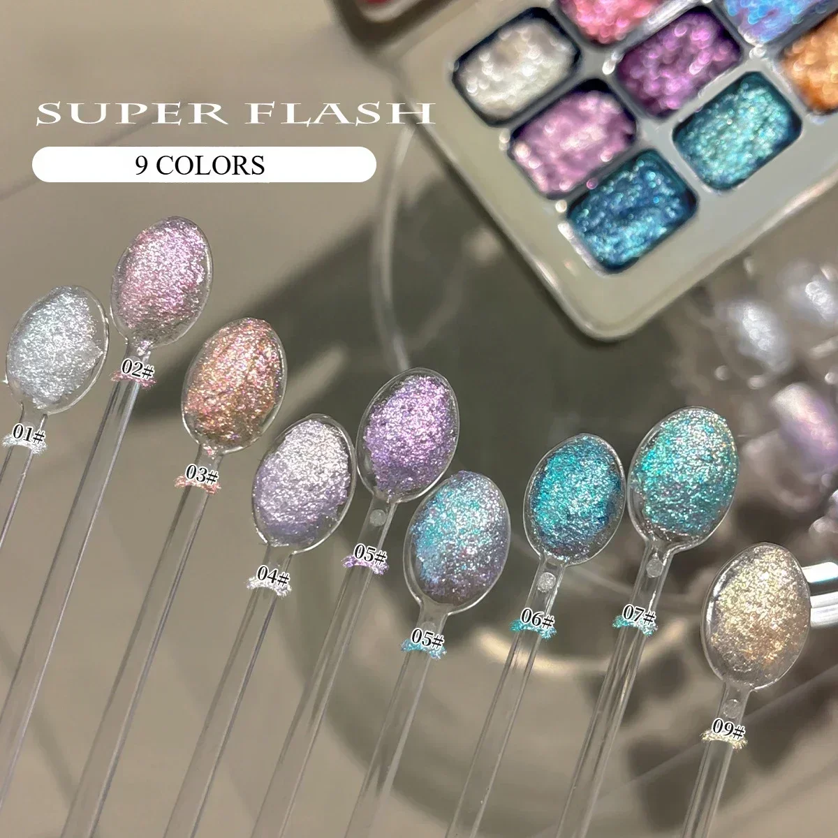 9 kolorów Nail Art Aurora Fairy Powder Cream Spring Summer For Professional Manicure Design Decorations Pigment Nail Texture Gel