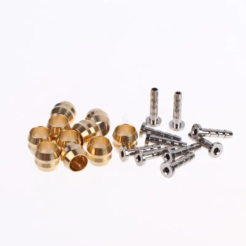 10Sets Hydraulic Brake Hose Connecting Inserts Accessories-Olive Heads & Oil Needles For Bicycle Repair Parts