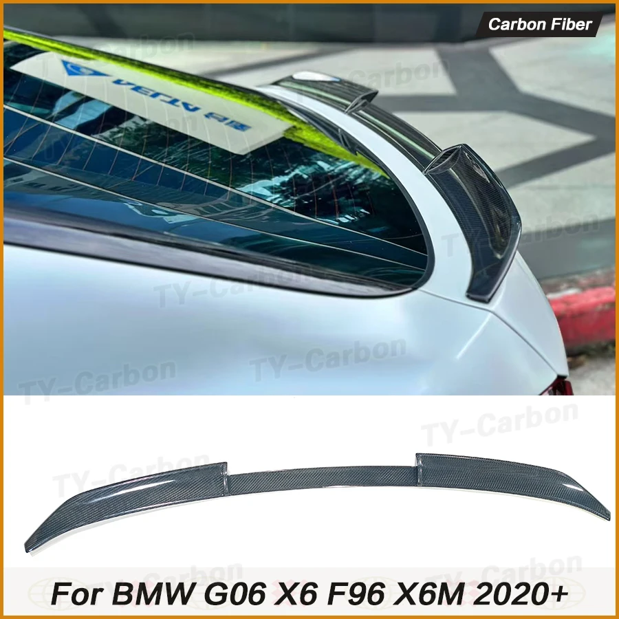 

Для BMW X6 G06 и X6M F96 LCI MP Стиль из настоящего углеродного волокна, задний спойлер, багажник, крыло, комплекты кузова 2020-2025