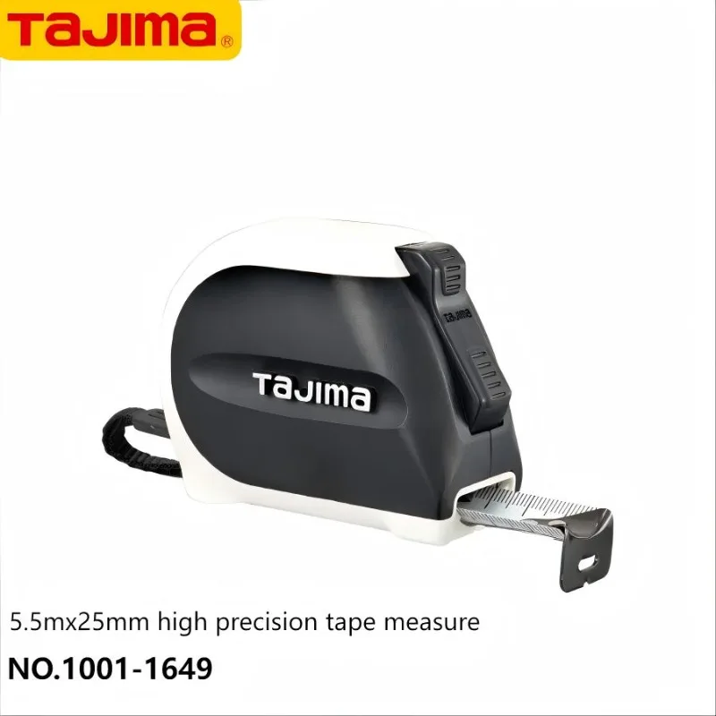 TAJIMA High Precision Tape Measure, 25-55 Tape Measure (Calcined Jaw) Double Sided Scale, Automatic Locking Function 1001-1649