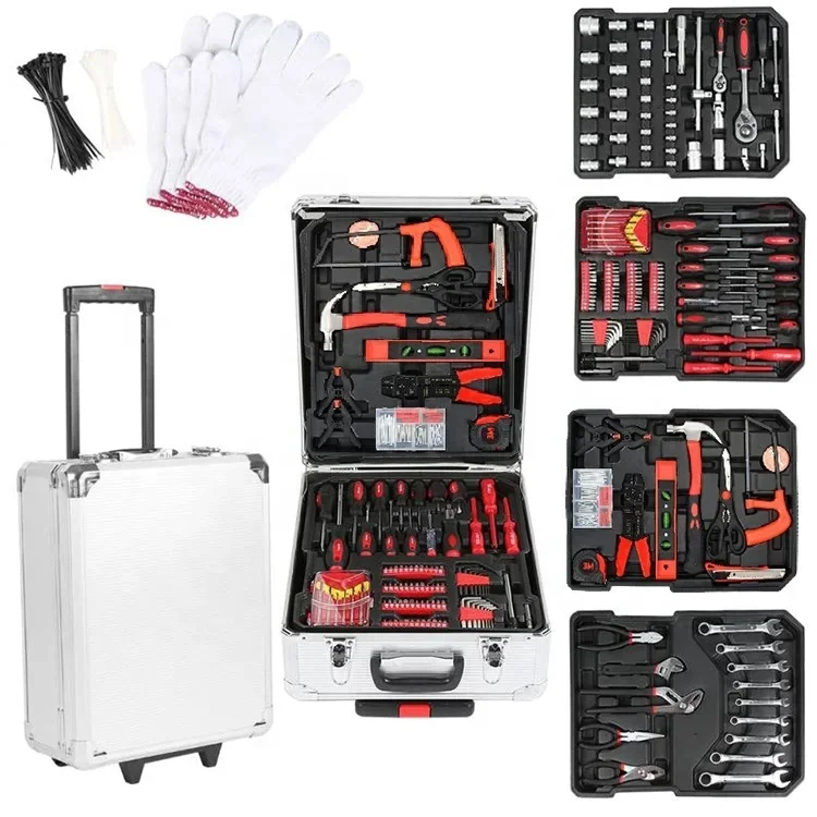 217 Pcs Tool Set Hand Kit Multifunctional Auto Repair Tool Professional Hardware Socket Set Mechanic Car Repair Tools