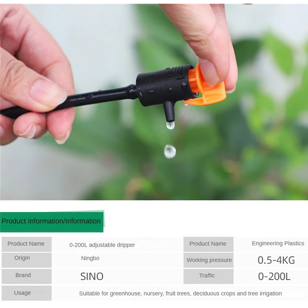 1/3/5PCS Micro Drip Irrigation System Tool Adjustable Dripper Pressure Compensated Dripper Garden Plants Watering Regulator