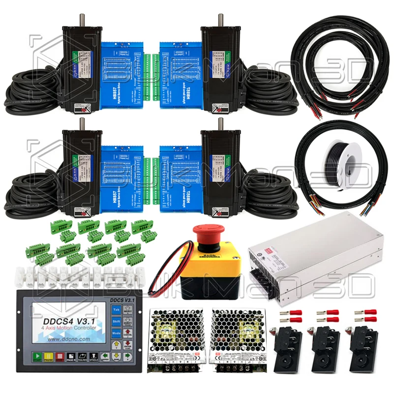 

DDCS4 V3.1 Off-Line Controller Bundle with 3N.m Closed Loop Stepper Motors for ULTIMATE Bee, QueenBee, WorkBee