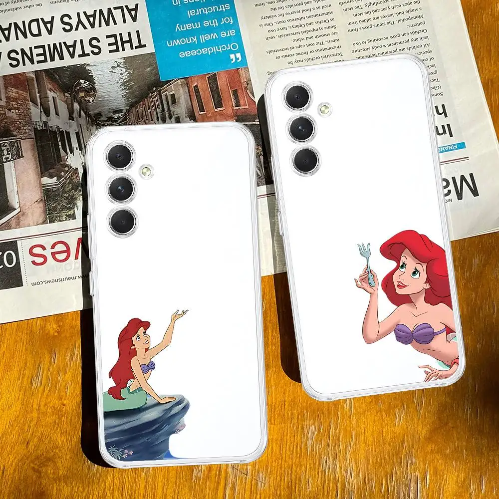 Cute Ariel The M-MermaidS Phone Case For Samsung Galaxy A52 A12 A51 S21 Edge S22ULTRA S23 S24 S25LITE Plus Transparent Cover view 2