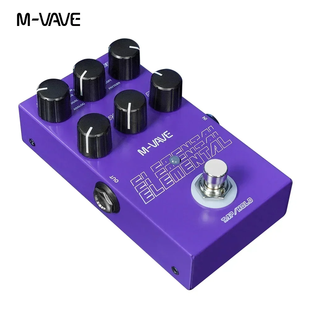 M-VAVE Elemental Delay｜9 Efektów Delay & TAP/HOLD｜True Bypass Studio-Grade｜Stage Essential ⚡