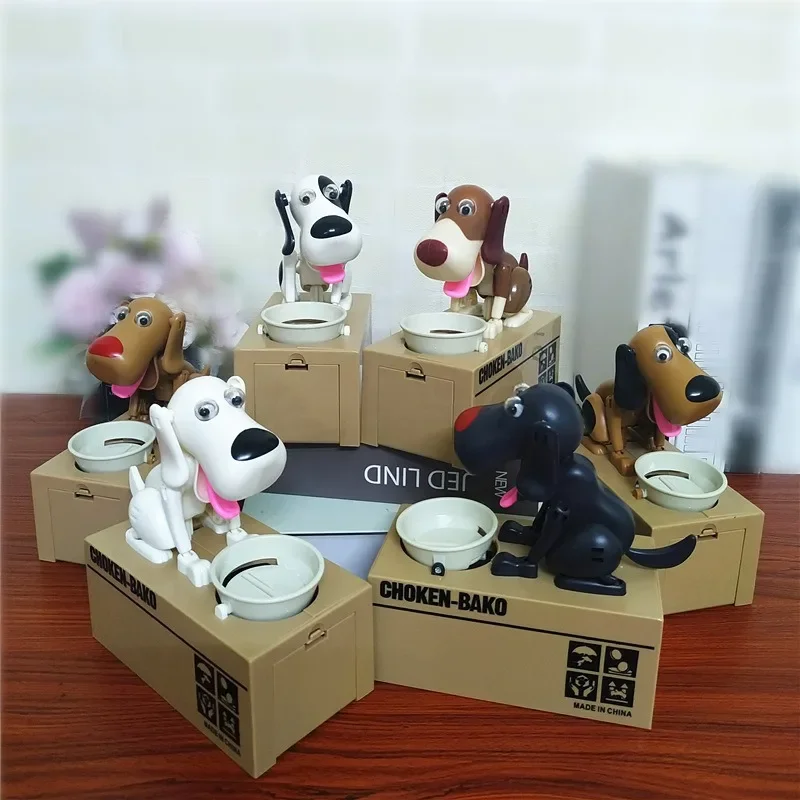 Eating Money Dog Savings Can, Electric Cartoon Money Stealing Dog, Money Enthusiast Greedy Dog, Box Savings Can