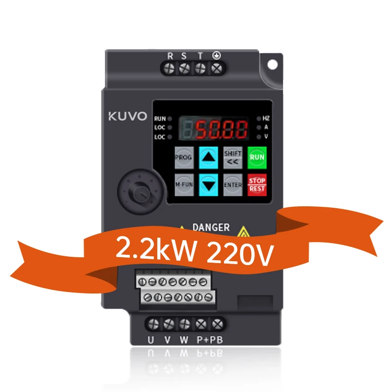 

220V 380V VFD Variable Frequency Drive Converter inverter 0.75KW 1.5KW 2.2KW 4kw 5.5kw Motor Speed ​​​​​​Controller-KUVO