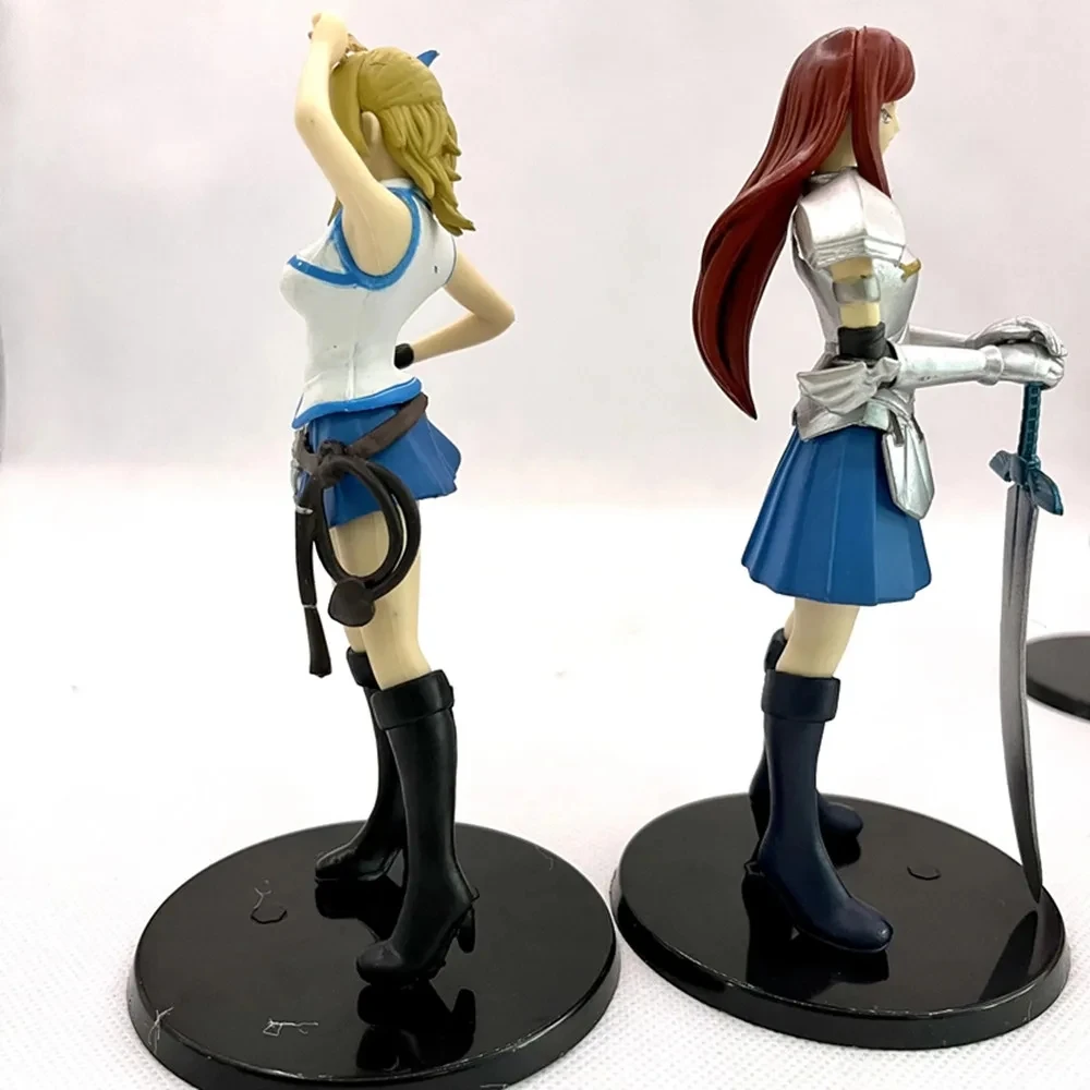 Anime Fairy Tail Lucy Heartfilia Cinza Fullbuster Erza Scarlet Etherious Natsu Dragneel Figuras de ação em PVC Estátua Modelo Brinquedos Boneca