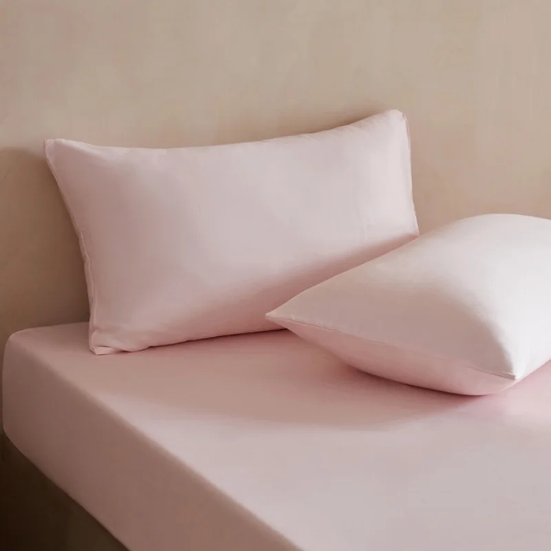 Sleeping Pillowcase Silky Smooth Lyocell Soft Breathable Pillow Case Envelope Style Light Pink Gril Home Bedding 48*74*2pcs