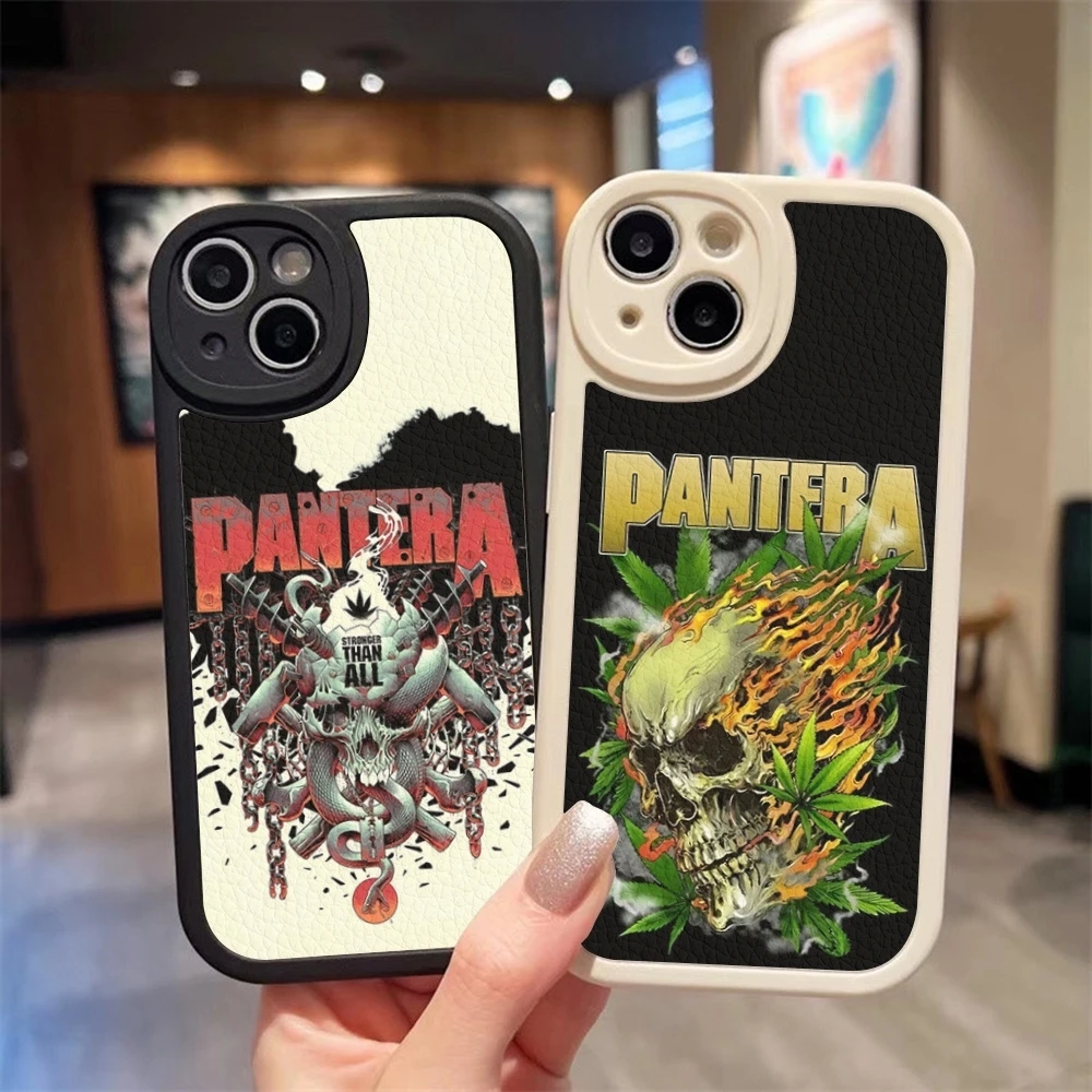 Pantera Cowboys From Hell Phone Case For Iphone 16 15 14 Pro Max 13 12 11 Mini Xs Puls Lambskin Silicone Cover