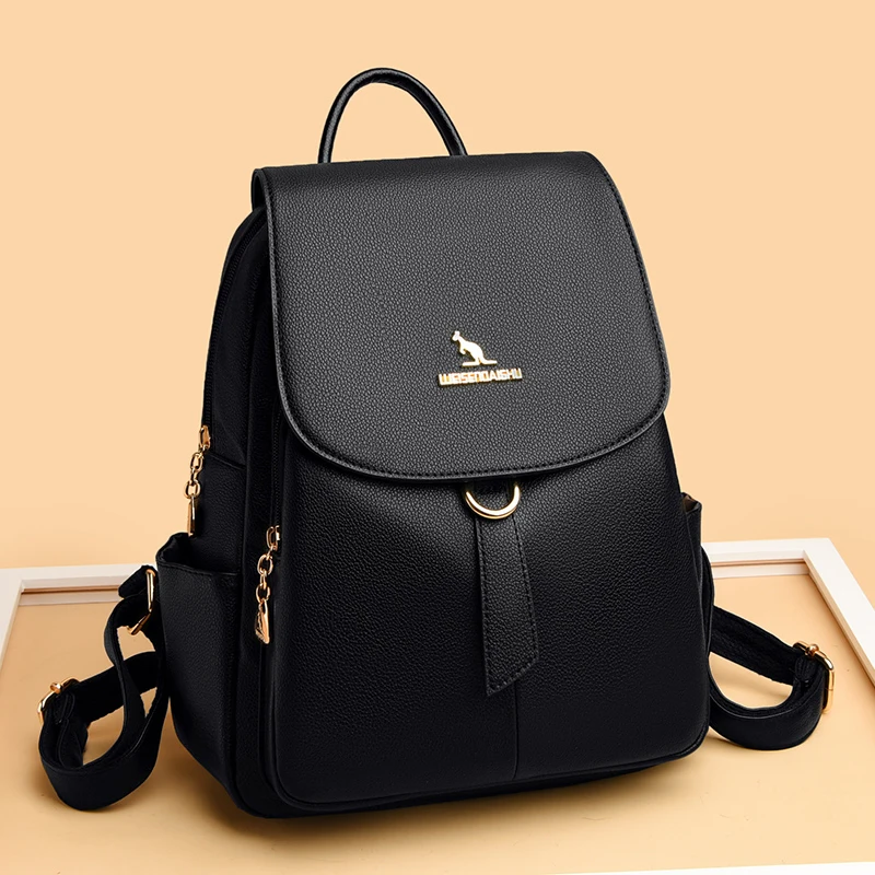 New Women\'s Retro Style Luxury Backpack High Quality Large Capacity School Student backpack Famous Designer Multi use Backpack