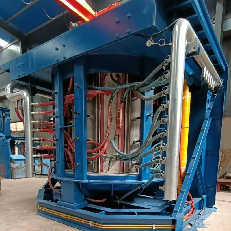 Electromagnetic Induction Steel Shell Furnace, 5-Ton Intermediate Frequency Furnace For Refining Scrap Steel, Copper Metal
