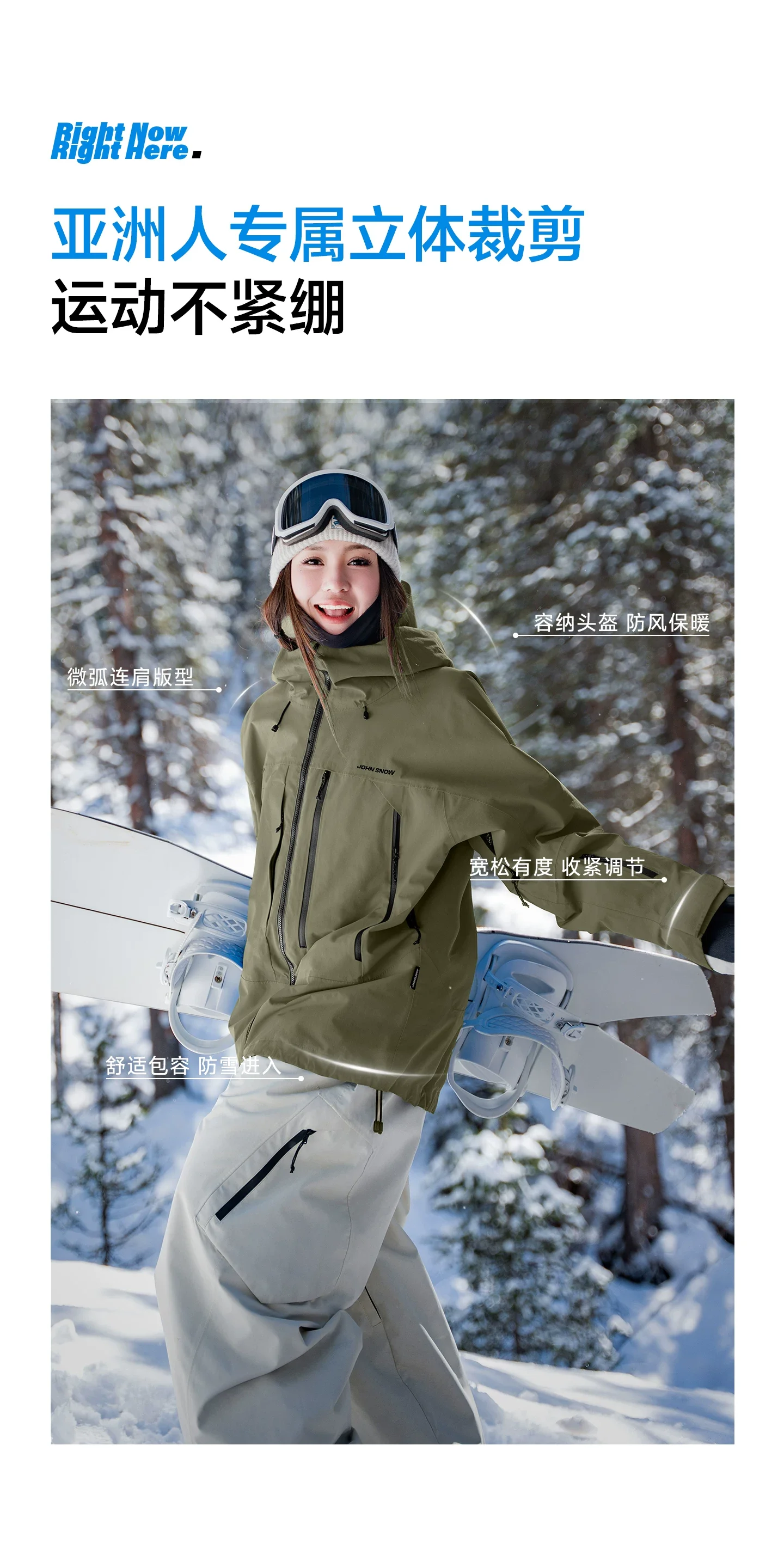 John Snow 2026 Unisex Snowboardjacke im Amerikanischen Stil Professionelle Wasserdichte Winddichte Thermische Winter-Skijacke für Männer & Frauen – Detail 22