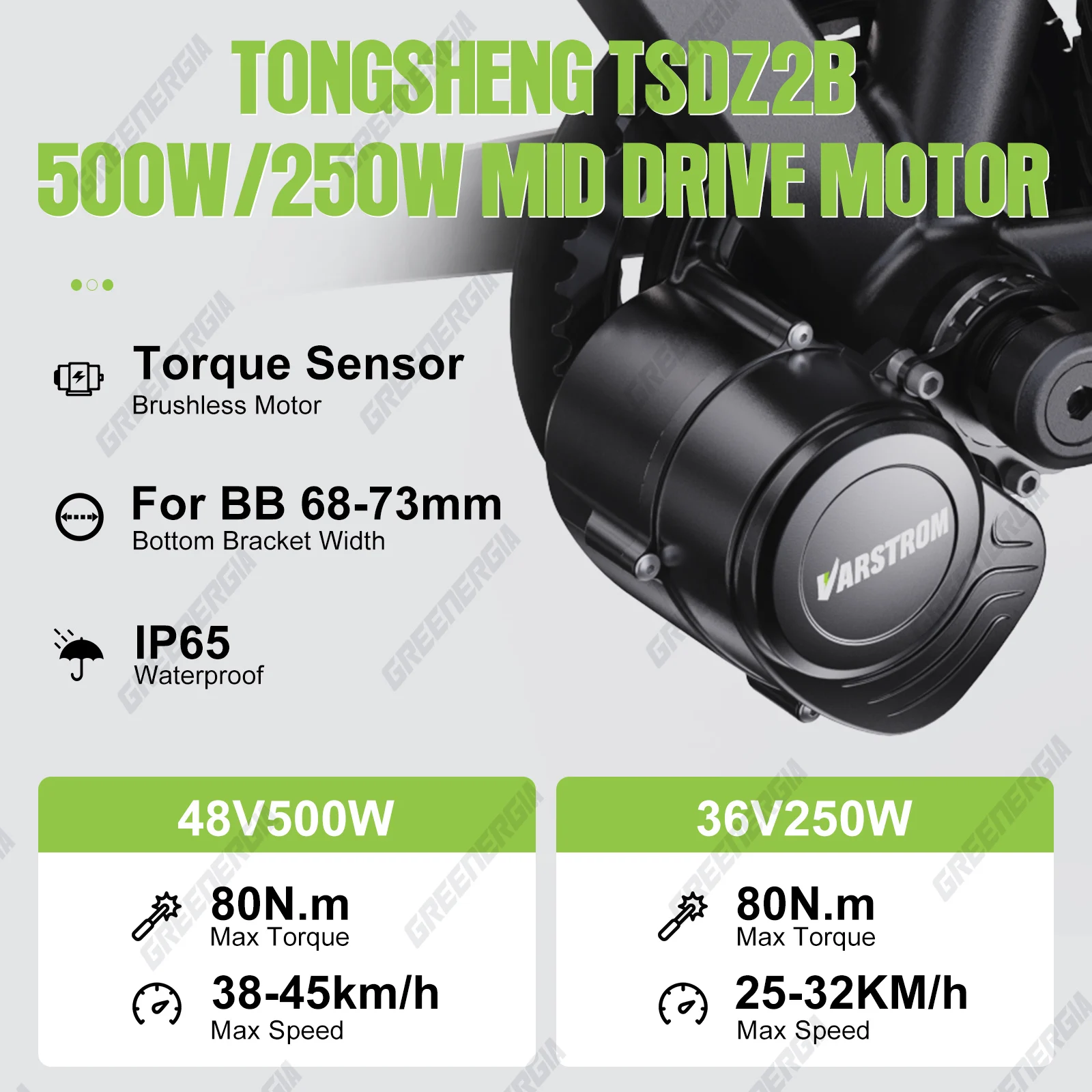 Tongsheng TSDZ16 1000W TSDZ 750W TSDZ2B 500W 250W Motor Mittelantrieb Drehmomentsensor Fahrrad Elektrofahrrad Umrüstsatz 68-73mm – Detail 9