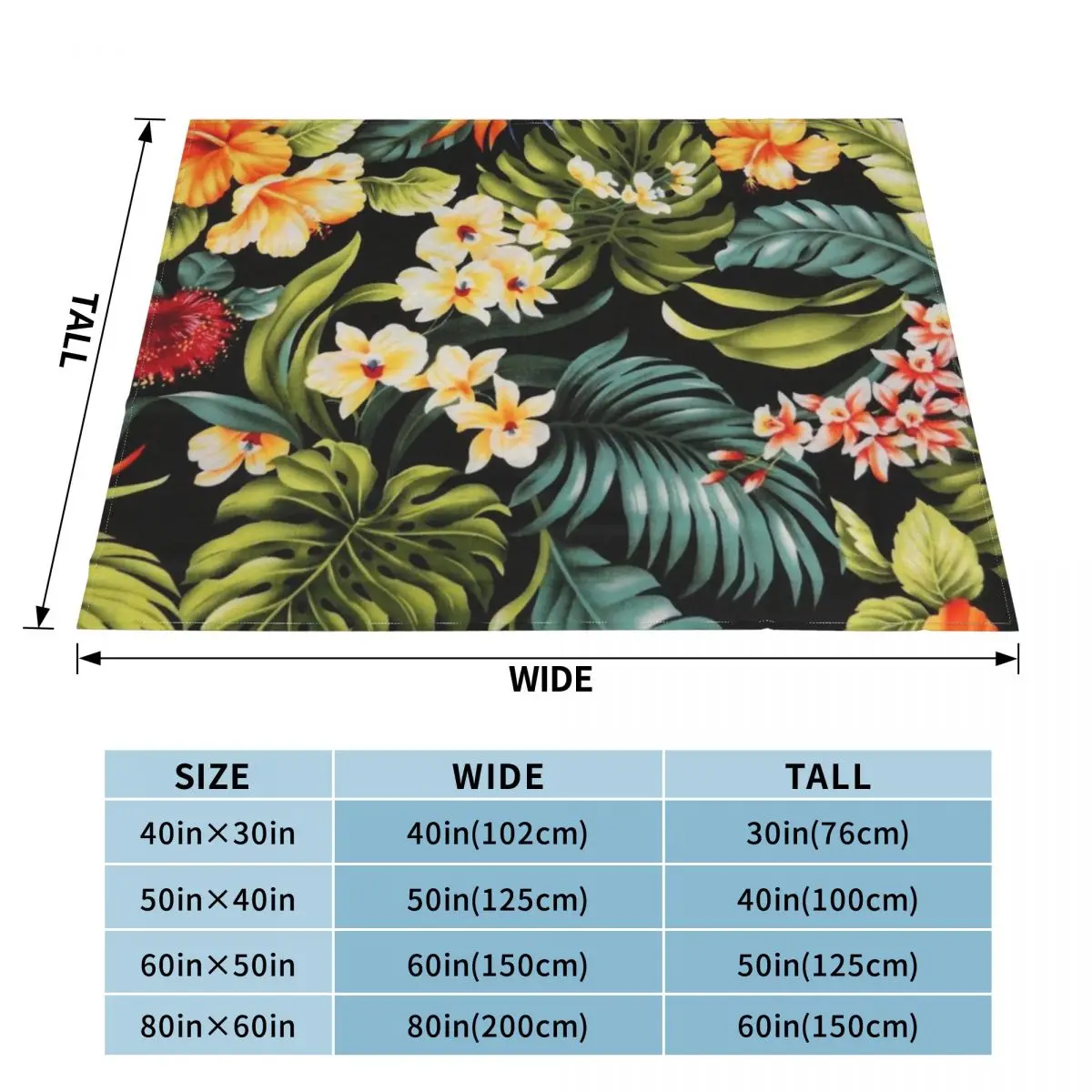 Hawaiian Aloha Flower Painted Pattern Throw Blanket Comforter For Baby Summer Beddings Large Blankets