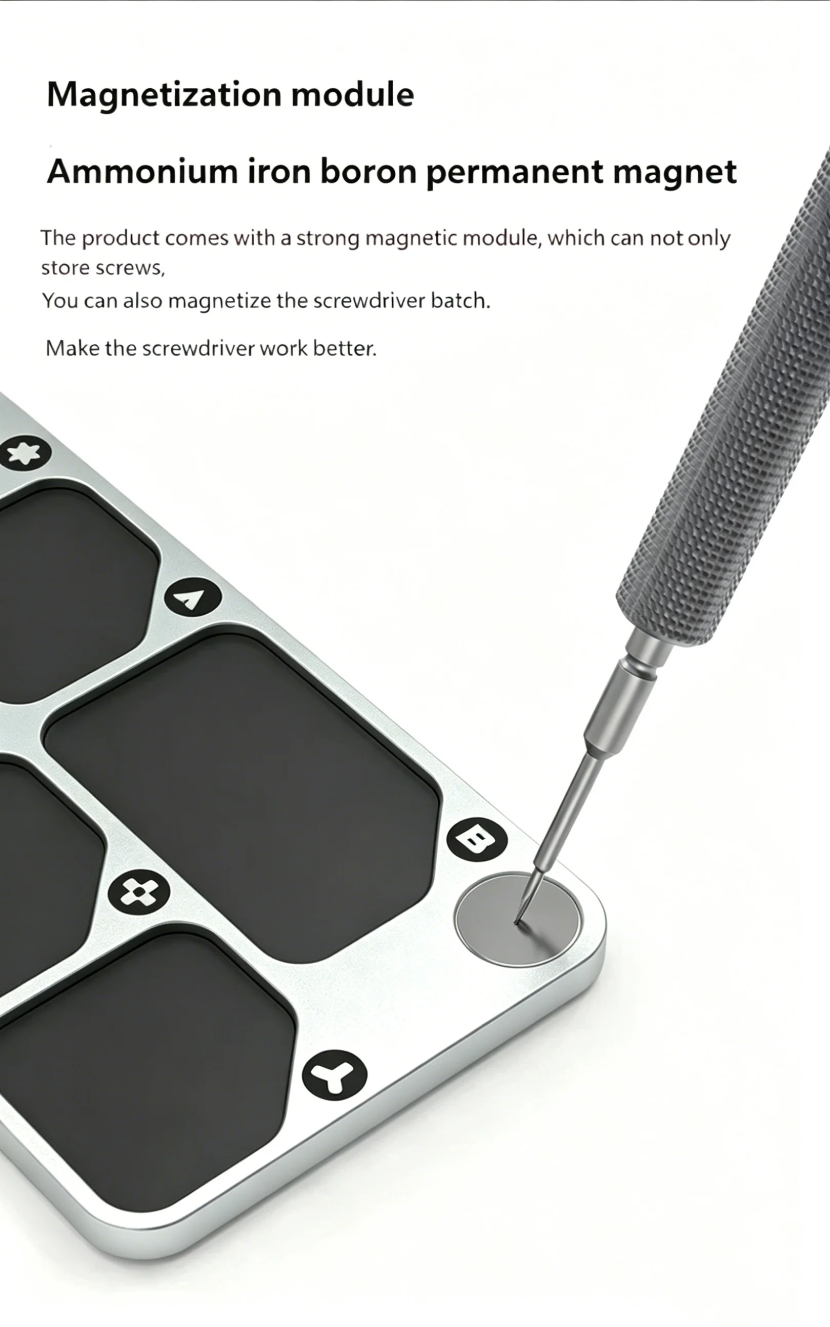 7-Fach Anti-Verlust Magnetischer Teile-Organizer aus Aluminiumlegierung für die Aufbewahrung von Schrauben und Komponenten bei der Handy-Reparatur – Detail 3