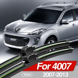 For Peugeot 4007 2007-2013 Front Windshield Wiper Blades 2pcs Windscreen Window Accessories 2008 2009 2010 2011 2012