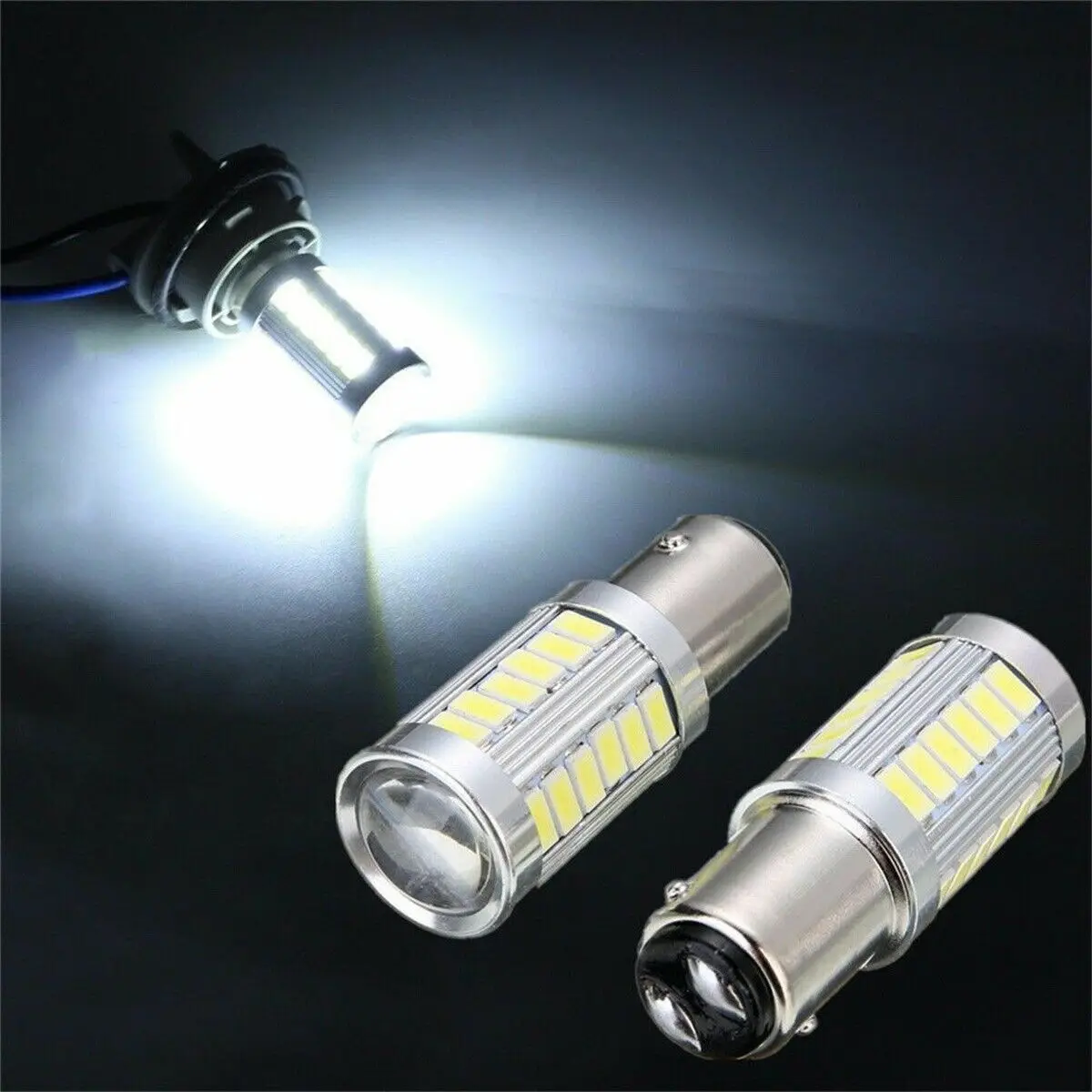 

2pcs/lot LED Car P21W 1156 Backup Reverse Light 33 SMD 5630 12V White Lamp Backup Reverse Lights