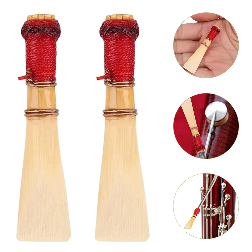 

2 Pcs Bassoon Hand-made Reeds Compact Instrument Accessory Playing Tool Wind Accessories Supplies Part