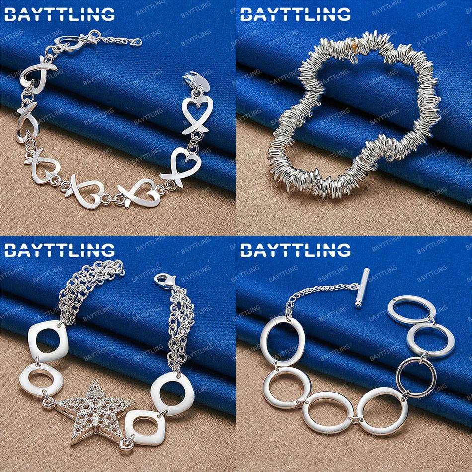 

Роскошный женский нежный круглый браслет из стерлингового серебра 925 пробы в форме сердца, ювелирные изделия, свадебная мода, подарок для вечеринки, аксессуары