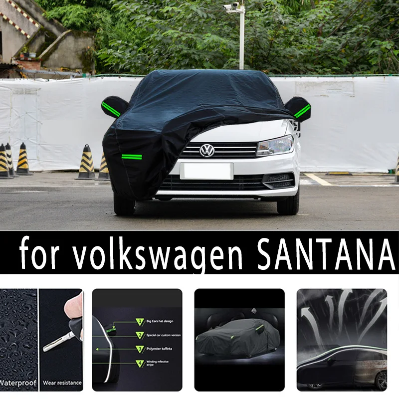 

For Volkswagen SANTANA Protection Full Car Covers Snow Cover Sunshade Waterproof Dustproof Exterior Car accessories