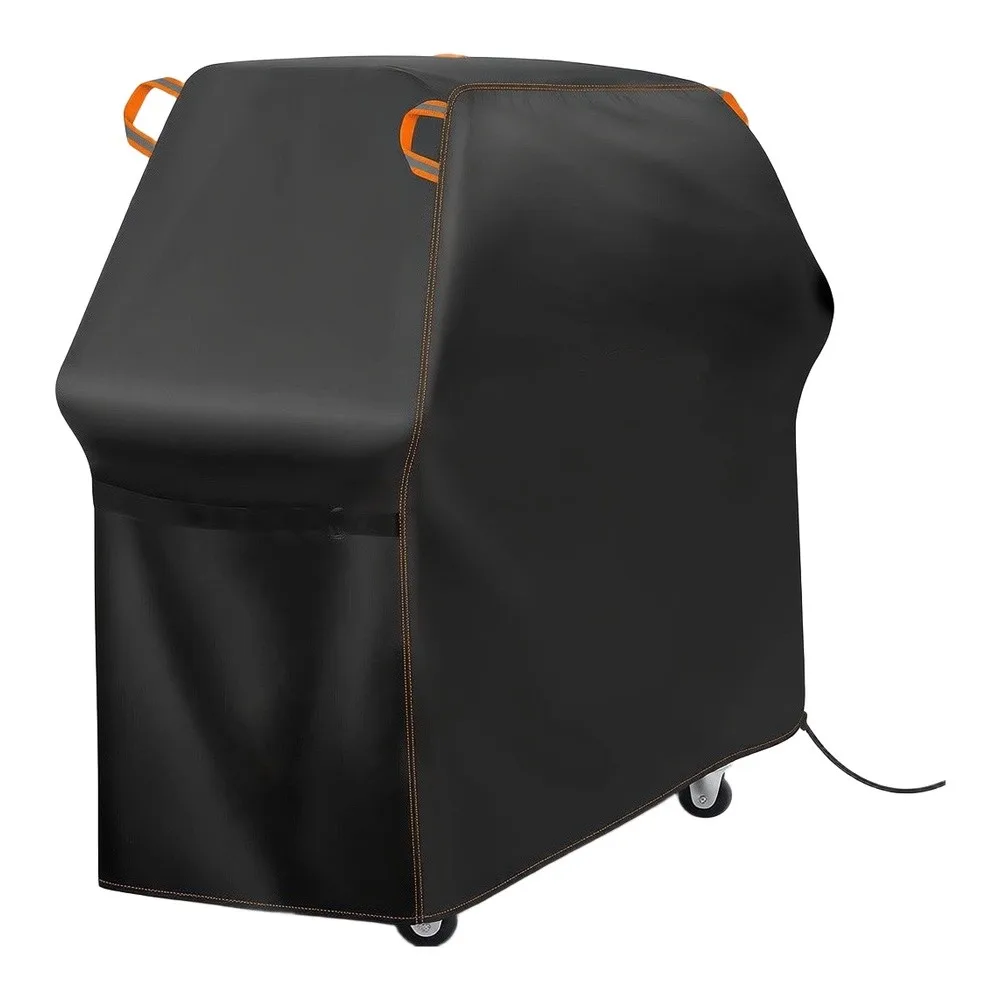 Grill Cover 22 x 28 x 5 in Black Oxford Fabric Windproof for BBQ Grills Fire Pits Outdoor Furniture Protection