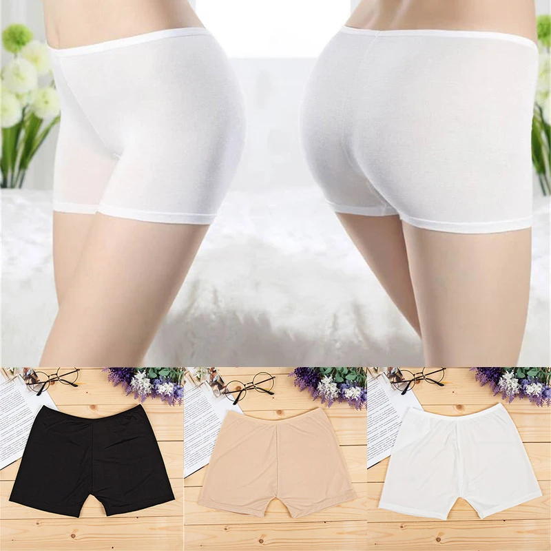 Soft Cotton Seamless Safety Short Pants Summer Under Skirt Shorts Modal Ice Silk Breathable Short Tights Polyester Underwear