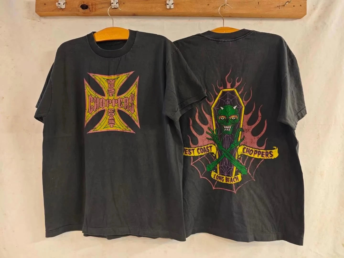 Retro West Coast Choppers Long Beach Maltese Cross Graphic Tee Cotton Mens Womens T-Shirt Summer Streetwear