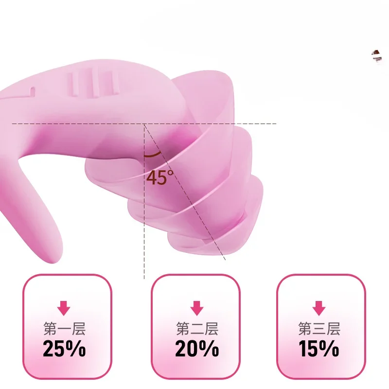 1 paio di tappi per le orecchie a spirale per dormire in Silicone isolamento acustico tappi per le orecchie tappi per le orecchie tappi antirumore