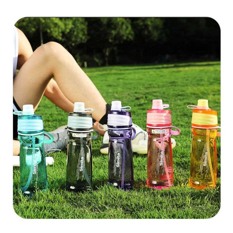 Tazza d'acqua spray estiva per vento Tazza sportiva e fitness portatile ad alto livello di aspetto con manico Tazza d'acqua per sport all'aria aperta