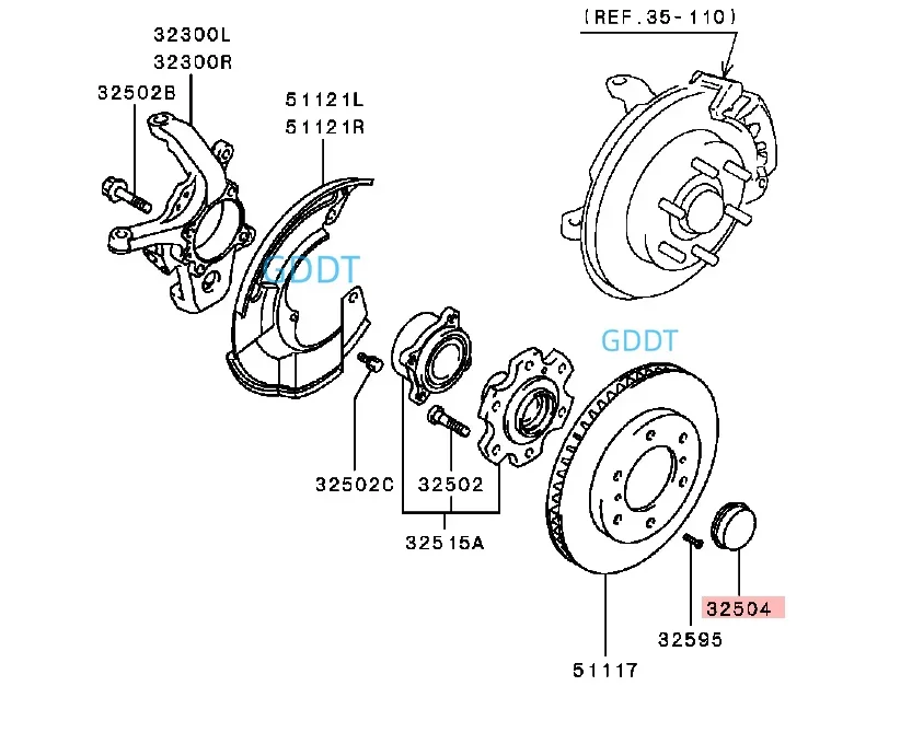 1 Piece Wheel Hub for Pajero V90 V80 Wheel Central Cap for Montero V70 V60 Wheel Cap for Pajero Sport KH L200 MR353350